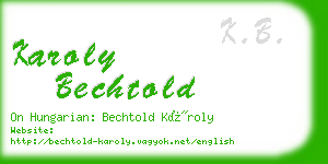 karoly bechtold business card